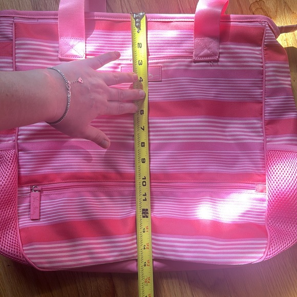 Vera Bradley Pink Striped Tote - Picture 13 of 14